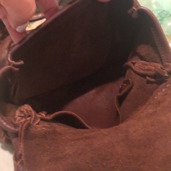 Beautiful brown BoHo Crossbody with detailed beading and braiding. - Picture 6 of 8